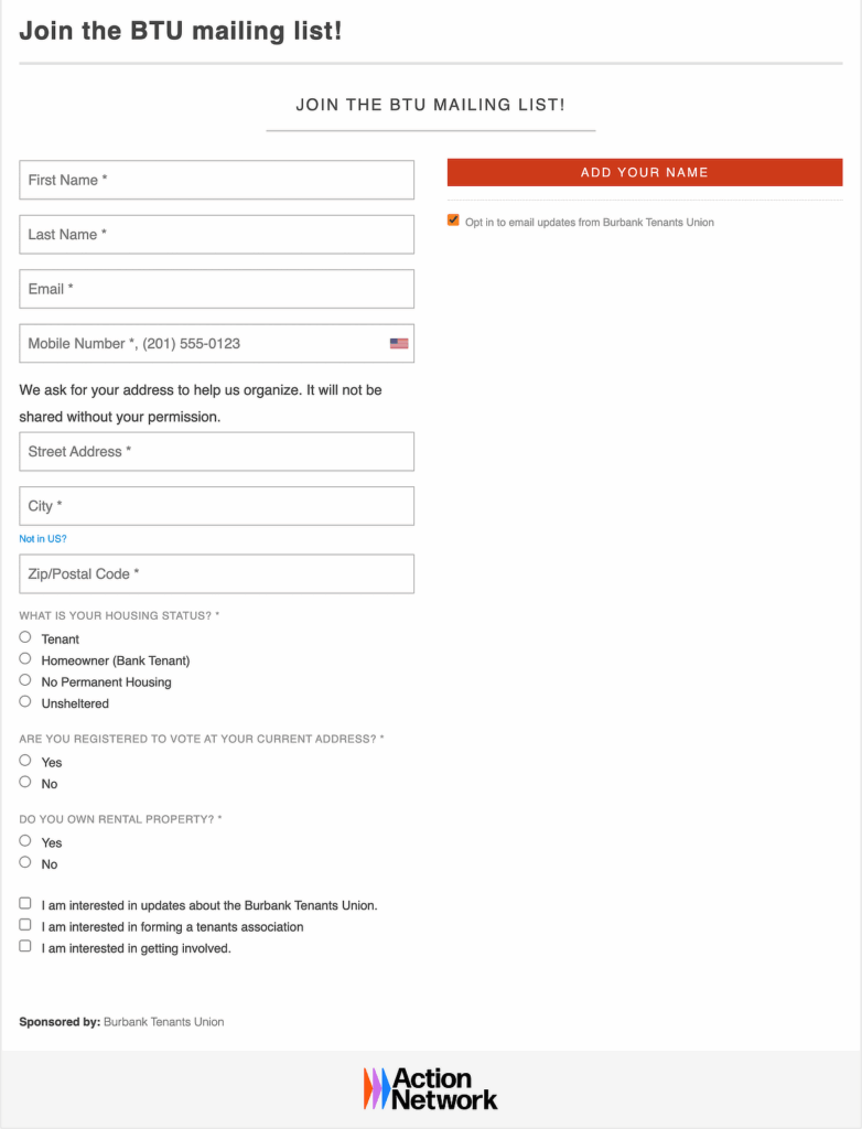 Image showing a from as a placeholder